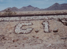 More strange rock formations in the desert...
